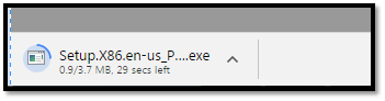 Setup file is downloading