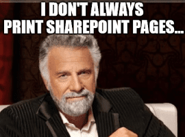 Printing a Modern Experience SharePoint Page Printing a Modern Experience SharePoint Page