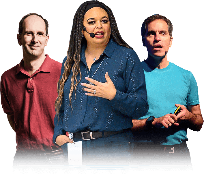 3 conference speakers together